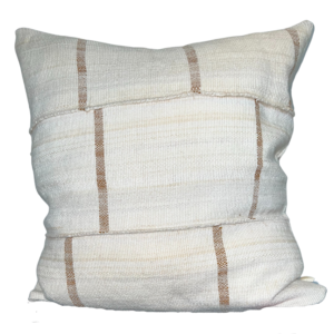 Pillow - Off white w/ brown lines
